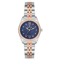Relógio Analógico Feminino Daniel Klein DK.1.12743-5 Premium Ladies / Pulseira de Aço Inoxidável - Prata/Rose Gold