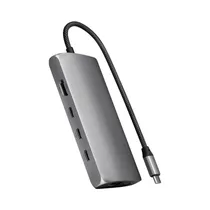 Adaptador Multipuerto Satechi ST-P8KEM V3 USB C 6 En 1 Space Gray