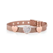 Pulseira Feminina Freelook FRJ.3.3006-4 de Aço Inoxidável - Rosa Ouro