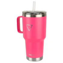 Copo Térmico Hydrate - 887ML - com Canudo - Rosa Flamengo