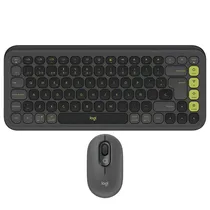 Teclado + Mouse Logitech Pop Icon Combo Bluetooth / Espanhol - Cinza (920-013052)