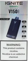 Vape Descartável Ignite V150 Pro Green Apple 15000 Puffs