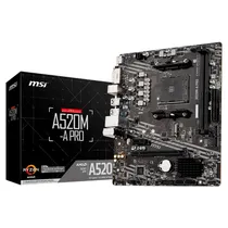 Placa Mãe MSI A520M-A Pro 911-7C96-047 - AM4 - DDR4 - HDMI/DVI-D - Micro ATX