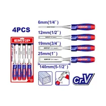 Kit de Cincel para Madera Emtop EWCT0401 4 Piezas