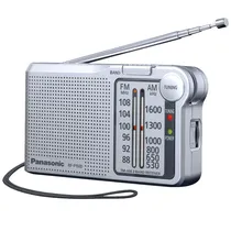 Rádio Portátil Panasonic RF-P150DBA A Pilha - Prata
