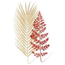 Planta Natal Artificial Dourada/Verm Brilho 50CM
