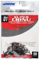 Anzol Marine Sports Super Chinu Black 01 com 50 Pçs