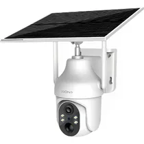 Camera de Segurança Solar Xion XI-CCTV84GS / 4MP / 4G / Painel Solar / IPX6 / Visão Noturna / Microfone / Alarme - Branco/ Preto