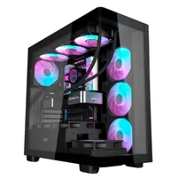 Gabinete Gamer, Aquario, Aigo Darkflash DS900G, Mid Tower, ATX, Frontal e Lateral Vidro Temperado, Sem Fans, Preto  Gabinete Ga...