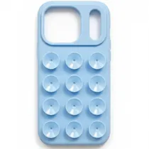 Capa de Silicona Ventosa para iPhone 17 Pro - Celeste