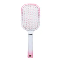 Escova Cabelo Soft Quadrada Bra/Rosa