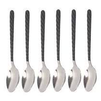 Jogo de Colheres Pequenas 6 Peças Aço Inox
