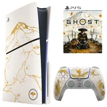 Console Sony Playstation 5 Slim CFI-2015A AZ7X 1TB / Ghost Of Yotei Limited Edition / Bivolt - Branco + Jogo Ghost Of Yotei (Americano)  Console Son...