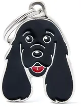 Medalha de Identificação Myfamily Friends Cão Cocker Spaniel Preto MF12BLACK