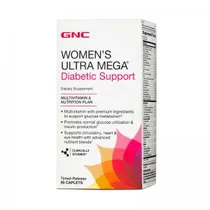 Suporte Diabético GNC Ultra Mega Women's Diabetic Support 90 Cápsulas