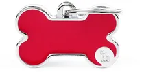 Medalha de Identificação Myfamily Handmade Osso Pequeno BH50SRED - Vermelho
