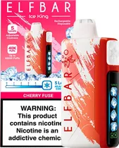 Vape Descartável Elf Bar Ice King - Cherry Fuse 40000 Puffs
