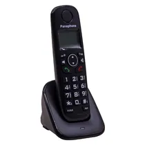 Telefone Fixo com Fio Panaphone KX-T6511 / 16 Idiomas / LCD 1.6" - Preto
