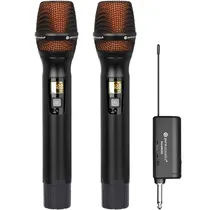 Microfone Sem Fio Uhf Pure Acoustics AI202 - Preto 2 Unidades