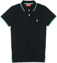 Camisa Polo Hydrant Premium PH00001 Preto/Verde - Masculina