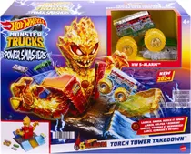 Hot Wheels Monster Trucks Power Smashers Torch Tower Takedown - HTP39