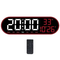 Relogio de Parede Sate AC-T7021 / Vermelho / Eletrico