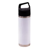 Garrafa Termica Stainless Aço Inox com Alça de Transporte 650 ML - Branco