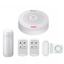 Sistema de Alarme Inteligente Sem Fio 4LIFE FL150 / com Detector de Movimento / 2 Controles / Sensor de Porta-Janela / Botão de Emergência / Con Sirene / Alarme / Campainha / Comando de Voz / 433MHZ / AC100~240V / App Tuya - Smart Life