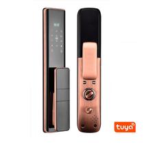 Fechadura Digital S912 Wifi Tuya/Cartao/Chave Red Bronze