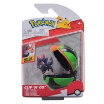 Jazwares Pokemon Battle Ready Clip 'N' Go 2.0 Zorua Dusk 24666