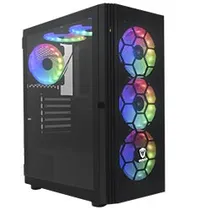 Gabinete Gamer Satellite K887 / 6 Cooler / RGB - Preto