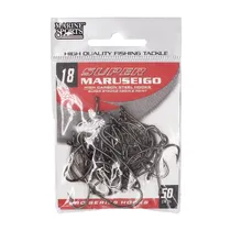 Marine Anzuelo Super Maruseigo Black Nickel 18 c/50PCS - 1982 Nickel Plateado