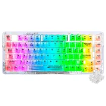 Teclado Gamer Mecanico Redragon K649CT-RGB-Pro Elf Pro Wireless / Ingles - Transparente