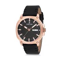Relógio Analógico Masculino Daniel Klein Premium DK12214-2 - Preto e Rosa Ouro