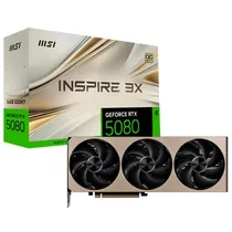 Placa de Vídeo MSI RTX5080 Inspire 3X Oc Plus, 16GB 2640MHZ, 256BIT GDDR7, DP, HDMI, 912-V531-203
