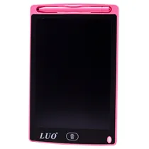Painel de Escritura Tablet Luo LCD 8.5" Pulegadas LU-A71 Digital Gráfico Eletrônico Portátil Placa de Desenho Manuscrito Pad para Crianças Adultos Casa Escola Escritório - Rosa