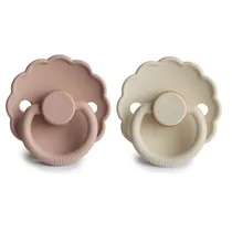 Frigg Set Chupete Daisy 1 Blush/Cream