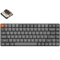 Teclado Gamer Mecânico Keychron K3 Max RGB Sem Fio Switch Brown - Cinza (Inglês)