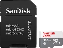 Memória Sandisk Microsdxc Ultra Uhs-I 256GB 100MB/s 2X1