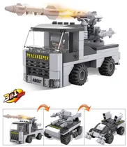 Bloco de Montar Cogo Army Action 3 In 1 3007-1 Caminhão (93PCS)