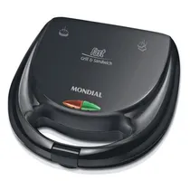 Sanduicheira Mondial Fast Grill Sandwich s-12 com 750W/Placas Antiaderentes/220V - Preto