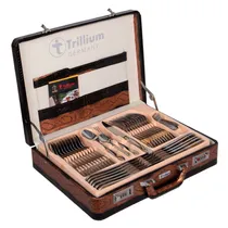 Jogo de Talheres Trilium Gold 84 Peças com Maleta