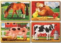 Puzzles Animais Madera Melissa & Doug 13793 (4 X 12 Peças)