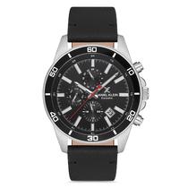 Relogio Analogico Masculino Daniel Klein DK.1.12736-2 Exclusive Gents / Pulseira de Couro Genuino - Preto/Prata