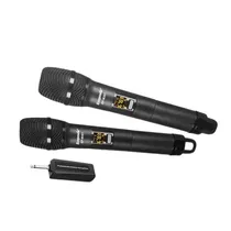 Microfone Sem Fio Ecopower EP-M301 2 Microfones - Preto