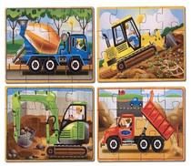 Puzzles Veiculos de Construcao Madera Melissa & Doug 13792 (4 X 12 Pecas)