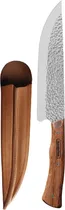 Faca + Bainha de Couro Tramontina Nômade Wood 8" 22869/008