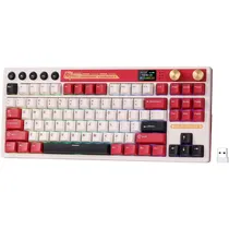 Teclado Mecânico Royal Kludge RKM87 75% RGB Sem Fio Switch Cream - Famicom (Inglês)