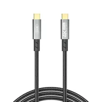Cabo Type-C/ Type-C Xo GB020 100W/ 20GB/ 4K/ 60HZ/ 1M - Prata