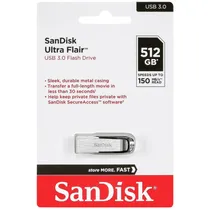 Sandisk Pendrive Ultra Flair Z73 512GB USB 3.0 SDCZ73-512G-G46  Sandisk Pen...